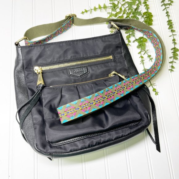 Aimee Kestenberg Bags Aimee Kestenberg Black Nylon Crossbody Purse